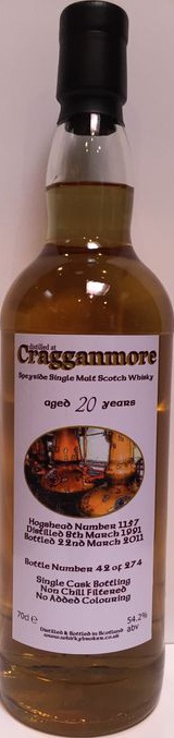 Cragganmore 1991 WhB #1157 54.2% 700ml