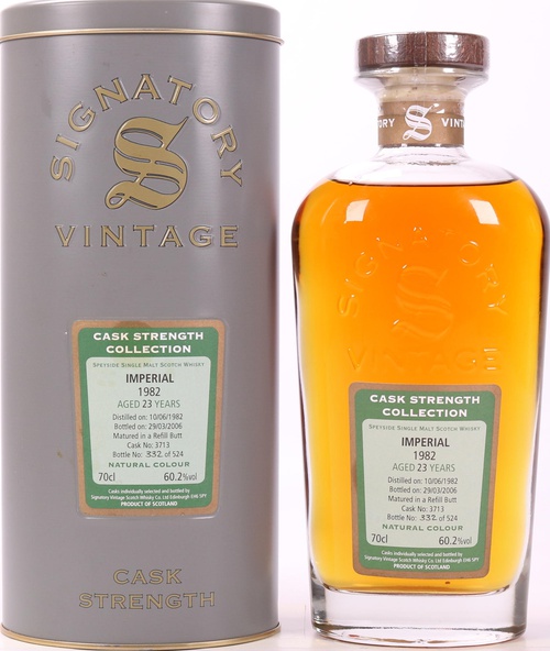 Imperial 1982 SV Cask Strength Collection Refill Butt #3713 60.2% 700ml