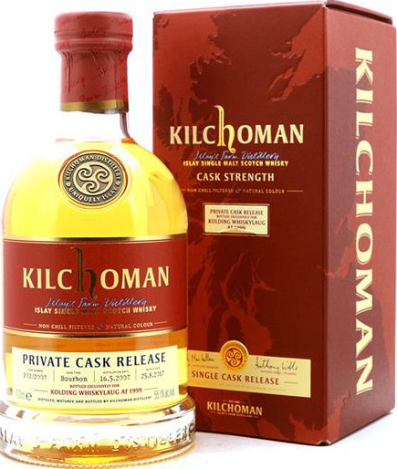 Kilchoman 2007 Private Cask Release 102/2007 Kolding Whiskylaug af 1999 55.1% 700ml