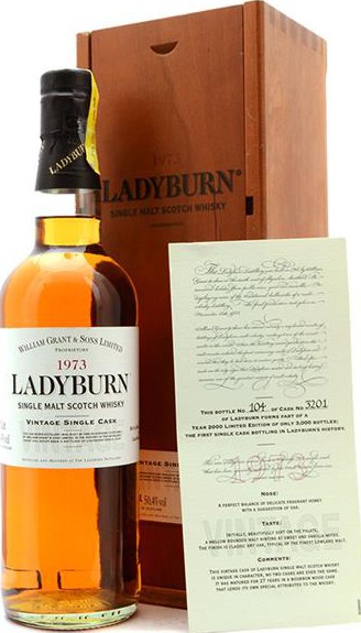 Ladyburn 1973 Cask 3200 Bourbon Wood 50.4% 700ml