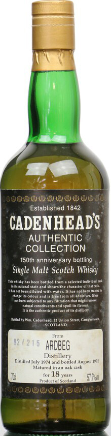 Ardbeg 1974 CA Authentic Collection 150th Anniversary Bottling 57.7% 700ml