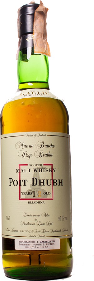 Poit Dhubh 12yo PNL The Gaelic Pure Malt 46% 700ml