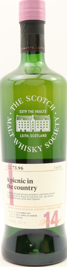 Aultmore 2002 SMWS 73.96 a picnic in the country Refill Ex-Bourbon Barrel 54.4% 700ml