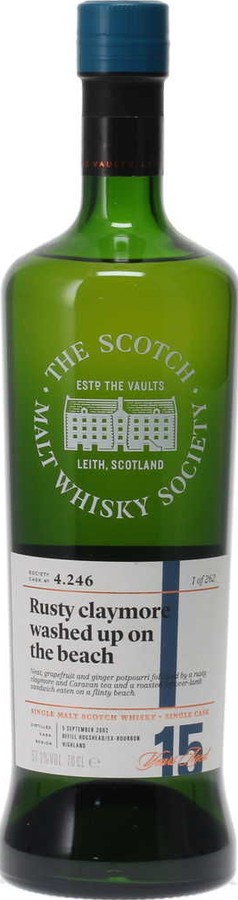 Highland Park 2002 SMWS 4.246 Rusty claymore washed up on the beach Refill Ex-Bourbon Hogshead 57.2% 700ml