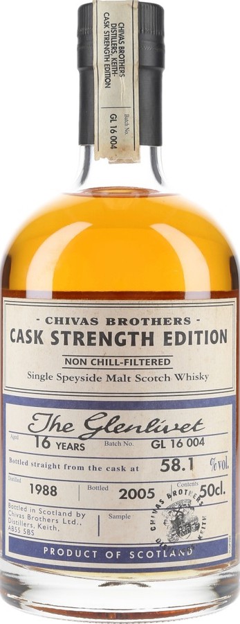 Glenlivet 1988 Chivas Brothers Cask Strength Edition 16yo 58.1% 500ml