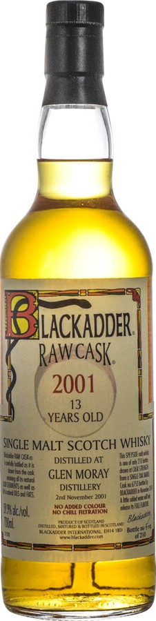 Glen Moray 2001 BA Raw Cask Single Oak Barrel #6753 59.9% 700ml