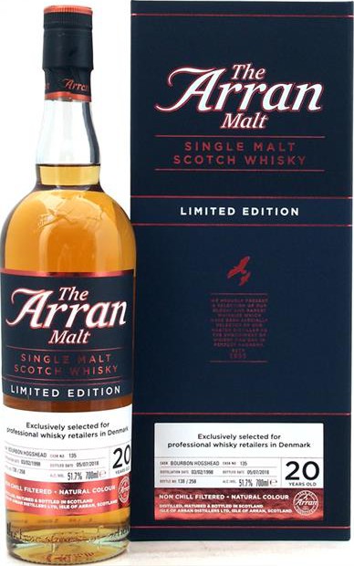 Arran 1998 Limited Edition Bourbon Hogshead #135 51.7% 700ml