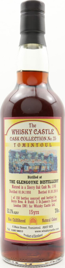 Glengoyne 1998 BR Whisky Castle 15yo Sherry Oak Cask #1140 53.1% 700ml
