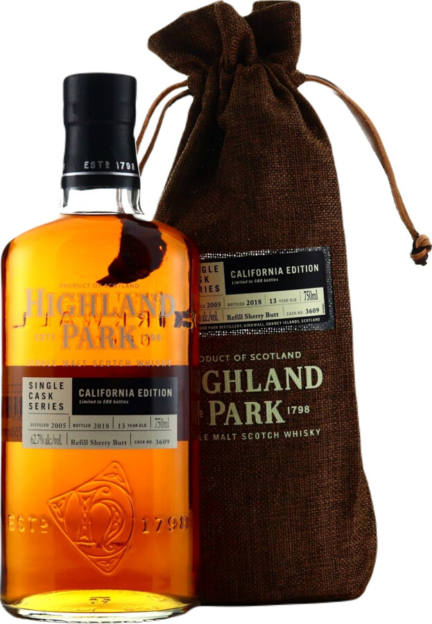 Highland Park 2005 Single Cask Series Refill Sherry Butt #3609 62.7% 750ml