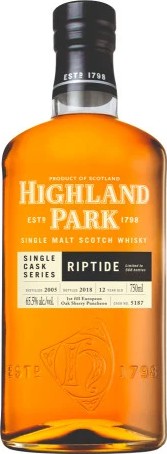 Highland Park 2005 Single Cask Series #5187 Mid-Atlantic US Riptide 65.5% 750ml