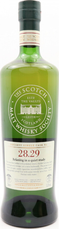 Tullibardine 2005 SMWS 28.29 Relaxing in a quiet study Refill Barrel 55.5% 700ml