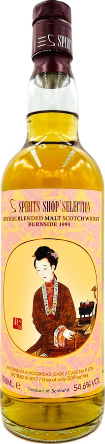 Burnside 1993 Sb Spirits Shop Selection Bourbon Hogshead #1796 54.6% 700ml
