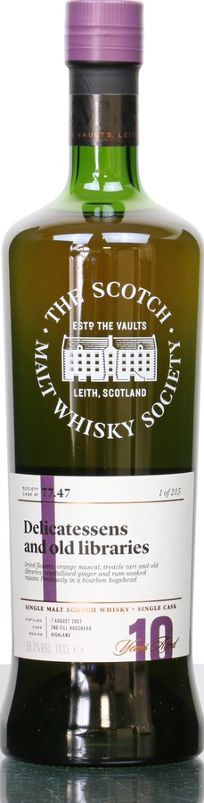 Glen Ord 2007 SMWS 77.47 Delicatessens and old libraries 59.2% 700ml