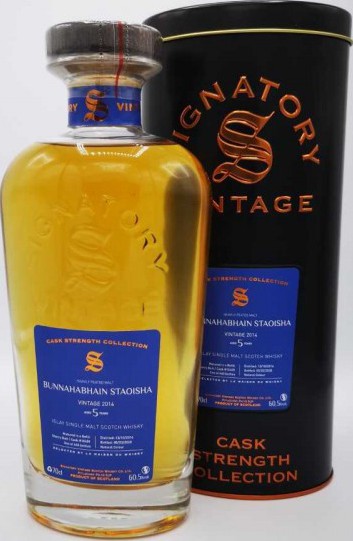 Bunnahabhain 2014 SV Staoisha Cask Strengh Collection Refill Sherry Butt #10409 LMDW 60.5% 700ml