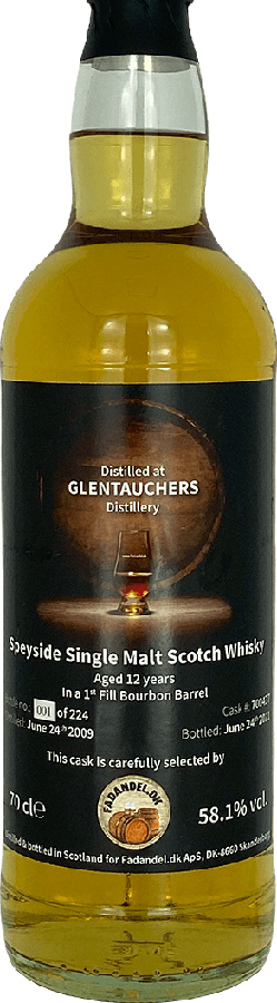 Glentauchers 2009 F.dk 1st Fill Bourbon Barrel #700437 58.1% 700ml