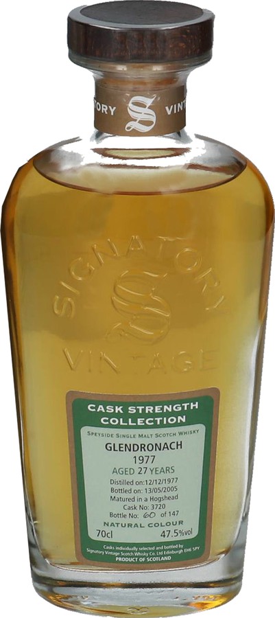 Glendronach 1977 SV Cask Strength Collection #3720 47.5% 700ml