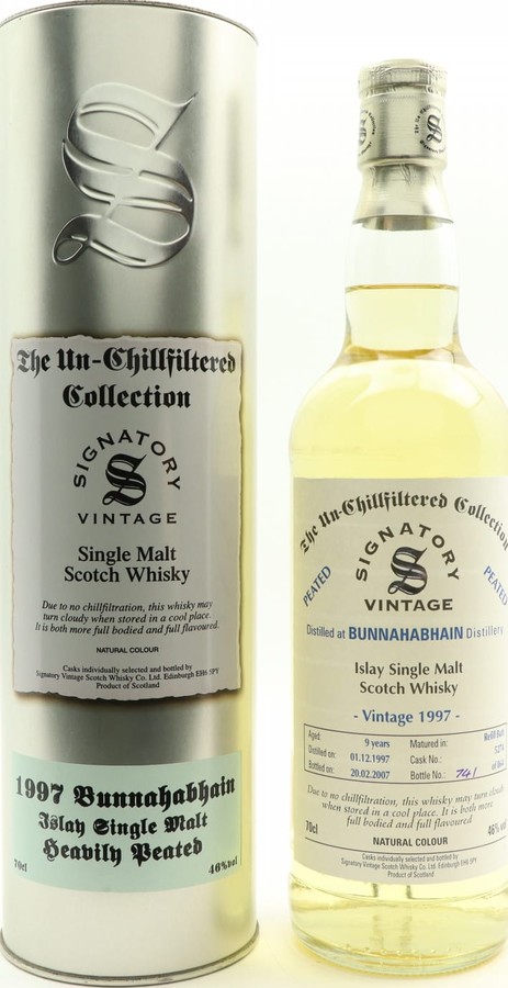 Bunnahabhain 1997 SV The Un-Chillfiltered Collection Refill Butt #5274 46% 700ml