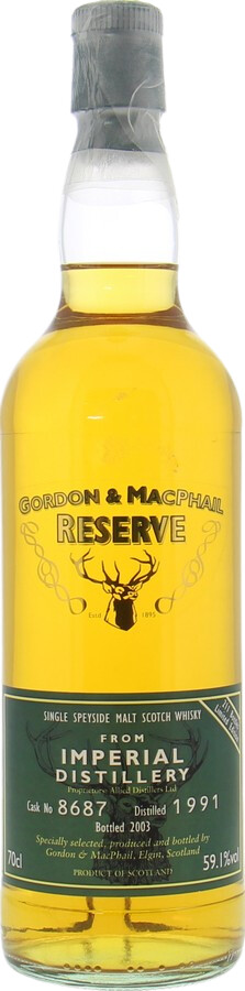 Imperial 1991 GM Reserve #8687 59.1% 700ml