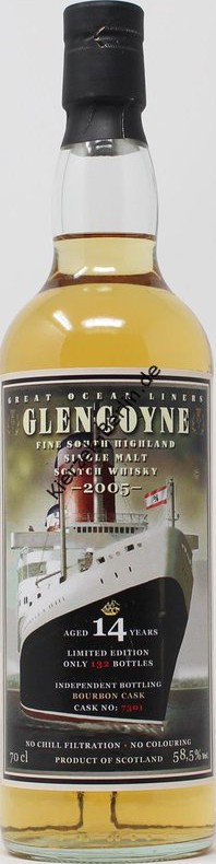 Glengoyne 2005 JW Great Ocean Liners Bourbon Cask #7301 Whiskyherbst 2020 58.5% 700ml