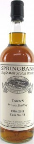 Springbank 1996 Private Bottling Tara's Sherry Cask #78 46% 700ml