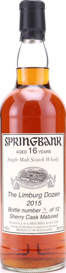 Springbank 16yo Private Bottling Sherry Cask The Limburg Dozen 52.5% 700ml