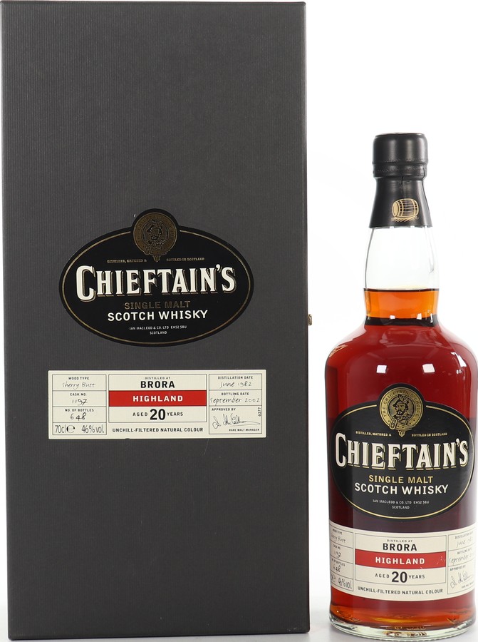 Brora 1982 IM Chieftain's Choice Sherry Butt #1191 46% 700ml