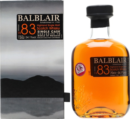 Balblair 1983 Single Cask #1252 World of Whiskies 54.1% 700ml
