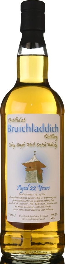 Bruichladdich 1990 WhB #5391 49.2% 700ml
