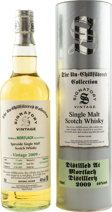 Mortlach 2009 SV The Un-Chillfiltered Collection 317315 + 317319 46% 700ml