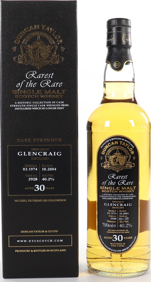 Glencraig 1974 DT Rarest of the Rare Oak Casks #2928 40.2% 700ml
