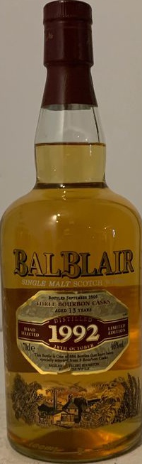Balblair 1992 Single Peaty Cask #0075 59.2% 700ml