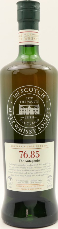 Mortlach 1995 SMWS 76.85 The Antagonist 15yo 1st Fill Sherry Butt 55.2% 700ml
