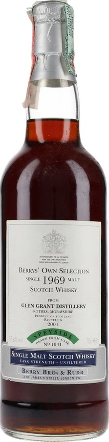 Glen Grant 1969 BR Berrys Own Selection Sherry Cask #1041 55.6% 700ml