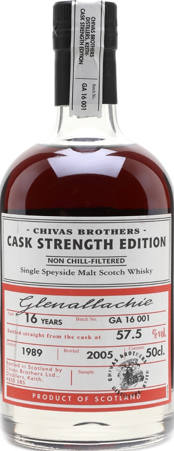 Glenallachie 1989 Chivas Brothers Cask Strength Edition Batch GA 16 001 57.5% 500ml