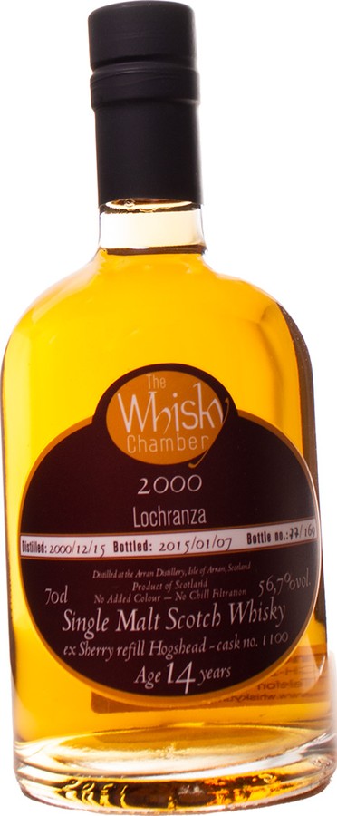 Lochranza 2000 WCh Ex-Sherry Refill Hogshead #1100 56.7% 500ml