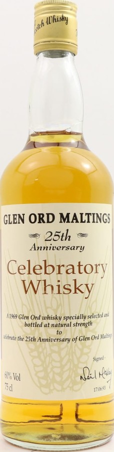 Glen Ord 1969 Celebratory Glen Ord Maltings 25th Anniversary 60% 750ml