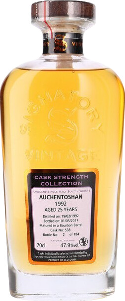Auchentoshan 1992 SV Cask Strength Collection 25yo Bourbon Barrel #538 47.9% 700ml