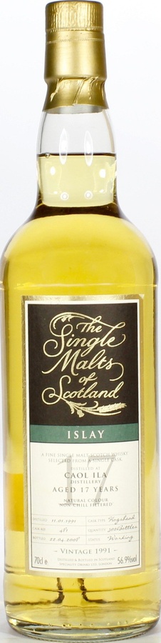 Caol Ila 1991 SMS The Single Malts of Scotland #481 56.9% 700ml