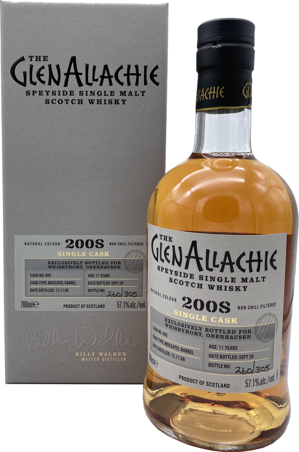 Glenallachie 2008 Single Cask Moscatel Barrel #409 Whiskyhort 57.1% 700ml