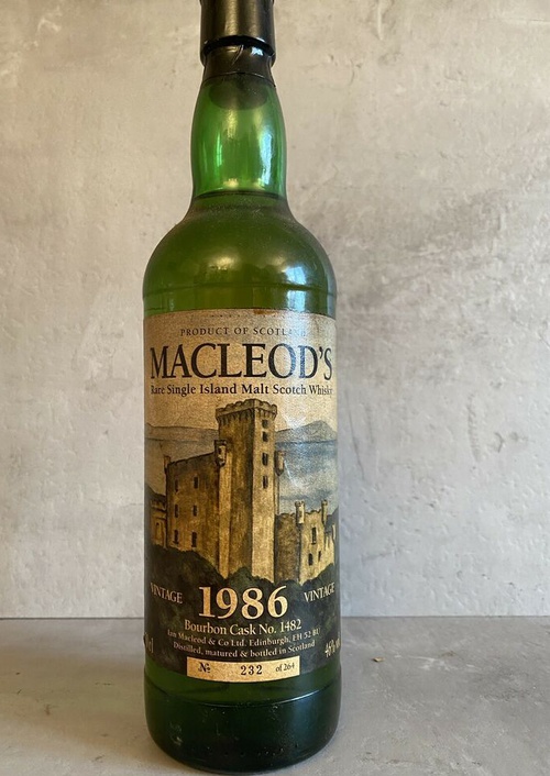 Macleod's 1986 IM Vintage Rare Single Island Malt 17yo Bourbon Cask #1482 46% 700ml