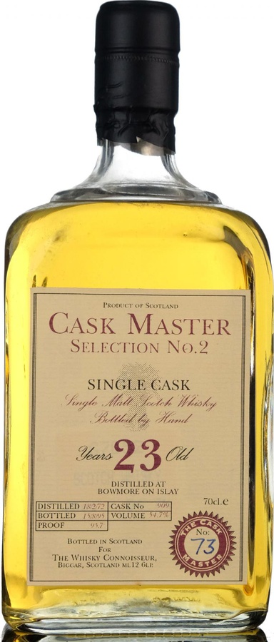 Bowmore 1972 WC Cask Master Selection #2 #909 54.7% 700ml