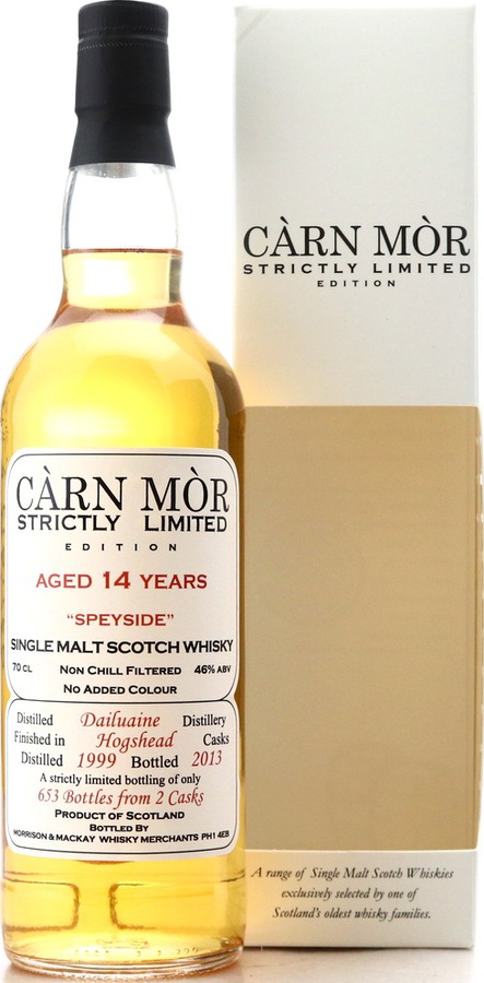 Dailuaine 1999 MMcK Carn Mor Strictly Limited Edition 2 Bourbon Hogsheads 46% 700ml