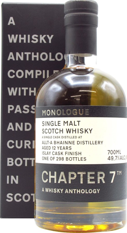 Allt-A-Bhainne 2008 Ch7 a Whisky Anthology Monologue Islay Barrel Finish #169 49.7% 700ml