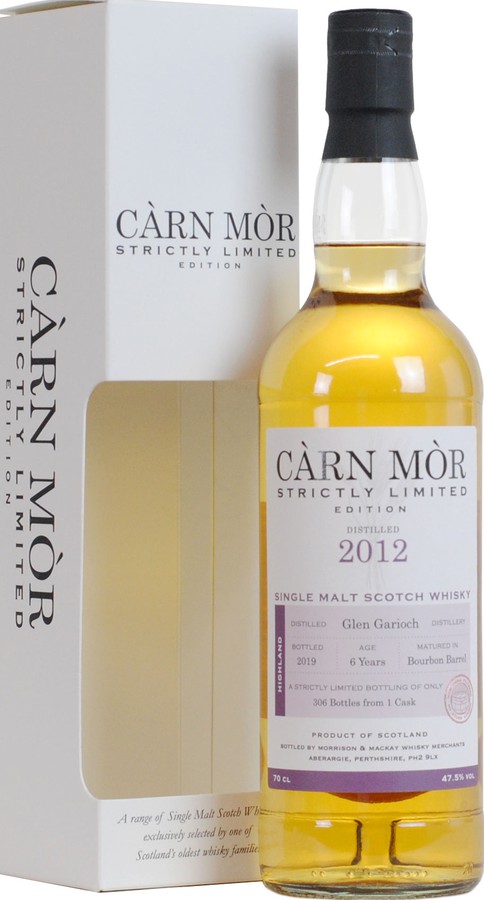 Glen Garioch 2012 MMcK Carn Mor Strictly Limited Edition Bourbon Barrel 47.5% 700ml