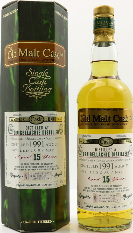 Craigellachie 1991 DL The Old Malt Cask 15yo Bourbon finished barrel 50% 700ml