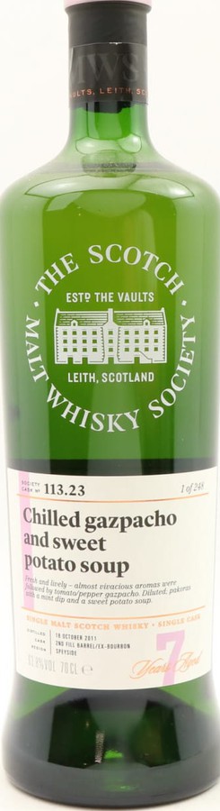 Braeval 2011 SMWS 113.23 Chilled gazpacho and sweet potato soup 2nd Fill Ex-Bourbon Barrel 63.8% 700ml