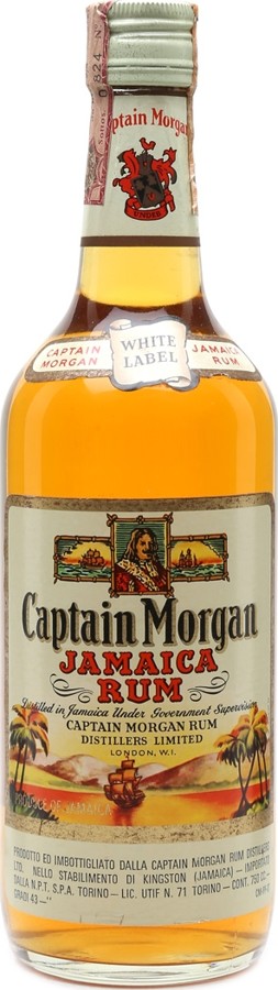 Captain Morgan White Label Jamaica Rum 43% 750ml