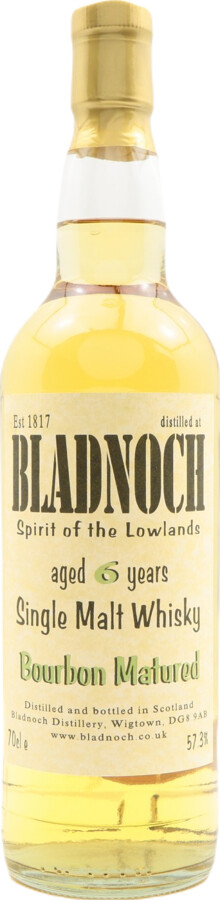 Bladnoch 6yo Bourbon Cask Matured 57.4% 700ml