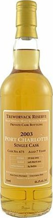 Port Charlotte 2003 Treworvack Reserve Private Cask Bottling #675 66.2% 700ml
