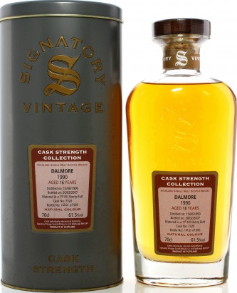 Dalmore 1990 SV Cask Strength Collection 1st Fill Sherry Butt #7320 61.5% 700ml